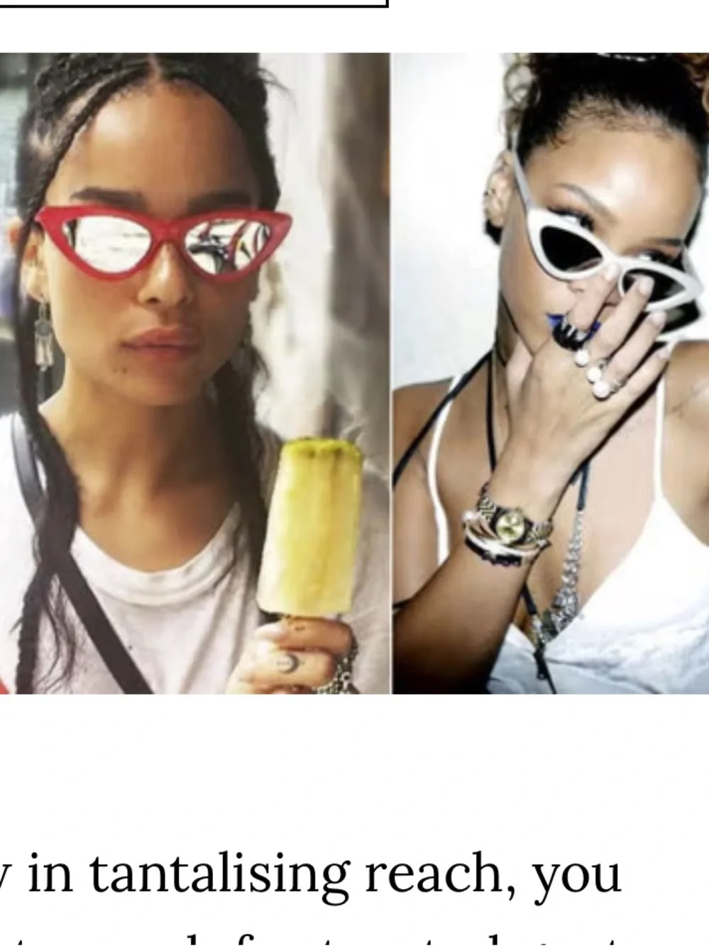 Authentic Skinny Le Specs x Adam Selman Black Cat Eye Sunglasses